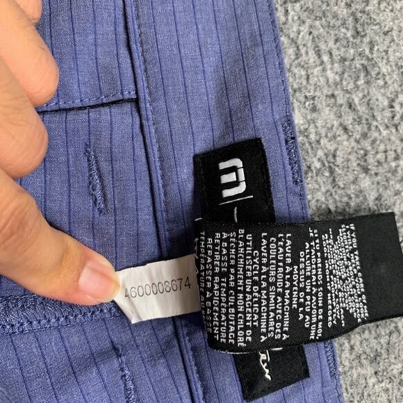 Travis Mathew Shorts Mens 36 Blue Pinstripe Stretch Lightweight Performance Golf - Picture 7 of 10